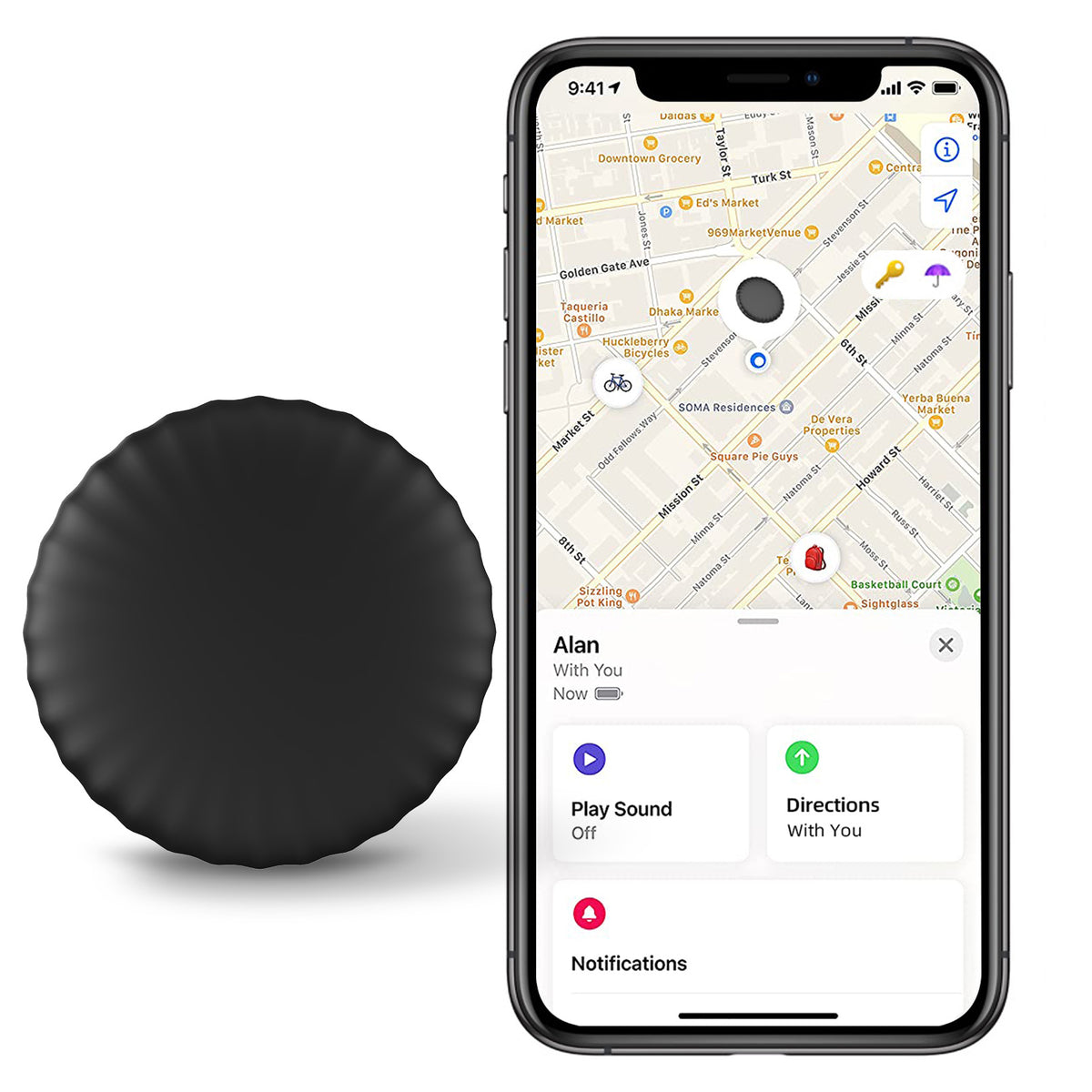 Key Finder Locator,Luggage Tracker,Bluetooth Key Tracker Tag Works wit ...