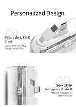 Mini Portable Charger, Power Bank with Built-in USB-C Connector, 22.5W Fast Charging Battery Pack, 5000mAh External Phone Charger for  iPhone 17/16/15 Series, Samsung S24/23 Series, Google etc