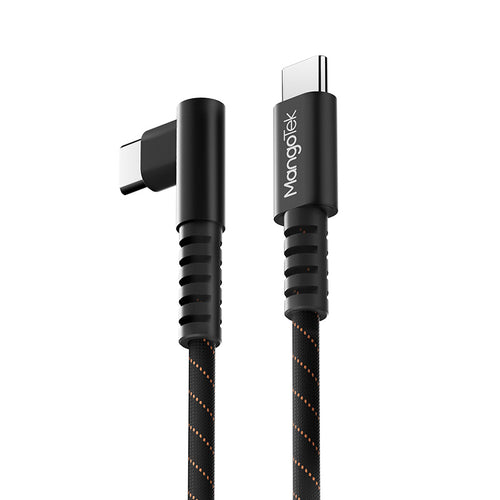 240W USB C to USB C Cable Right Angle, 1.5M Fast Charging Type C Braided Cord for iPhone 16/15 Series, MacBook Pro/Air, iPad Pro/Air/Mini, Galaxy S24/S23/S22+, Pixel, Huawei and More