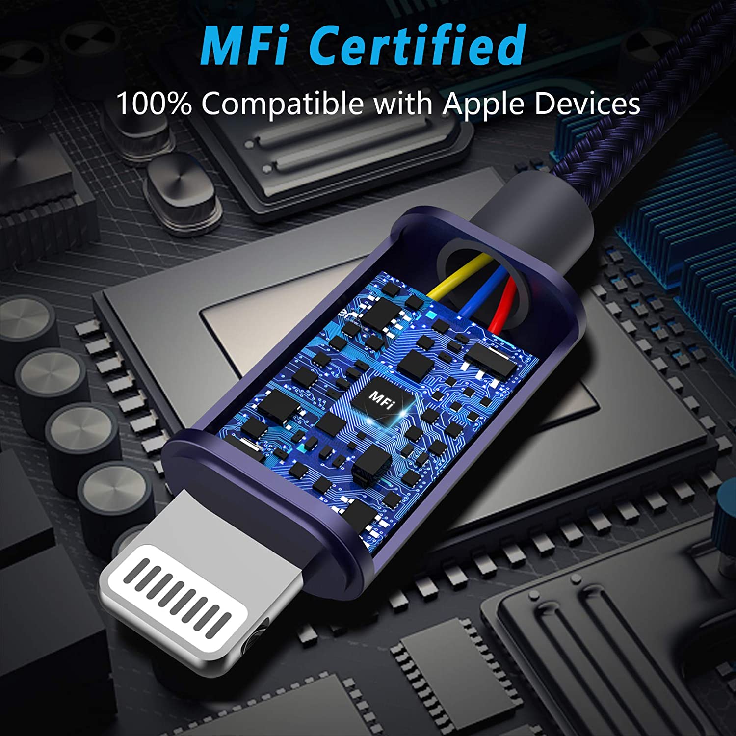 Certifié apple Mfi] Cordon auxiliaire compatible avec iPhone